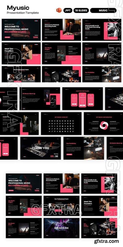 Myusic - Music Powerpoint Template UXW23HT