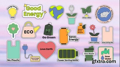 Videohive Sticker Pack - Sustainable Ecology After Effects Project Template 51915112