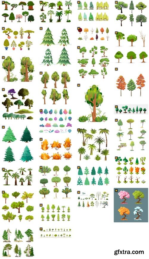 Premium Vector Collections - Tree Collection - 80xEPS