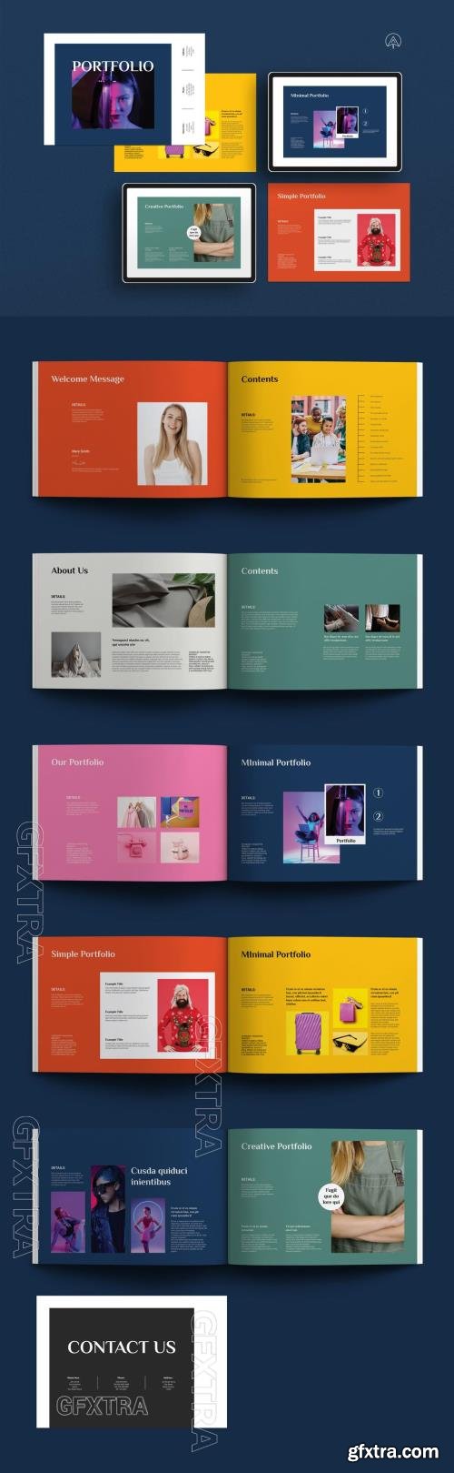 Minimal Colorfull Portfolio Landscape Template 722716570