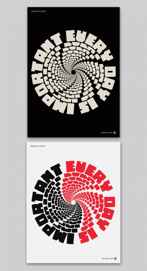 Circular Bold Typography Poster Layout