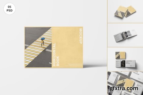 Horizontal Book Mockup Collections 14xPSD