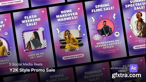 Videohive Social Media Reels - Y2K Style Promo Sale After Effects Template 51967747