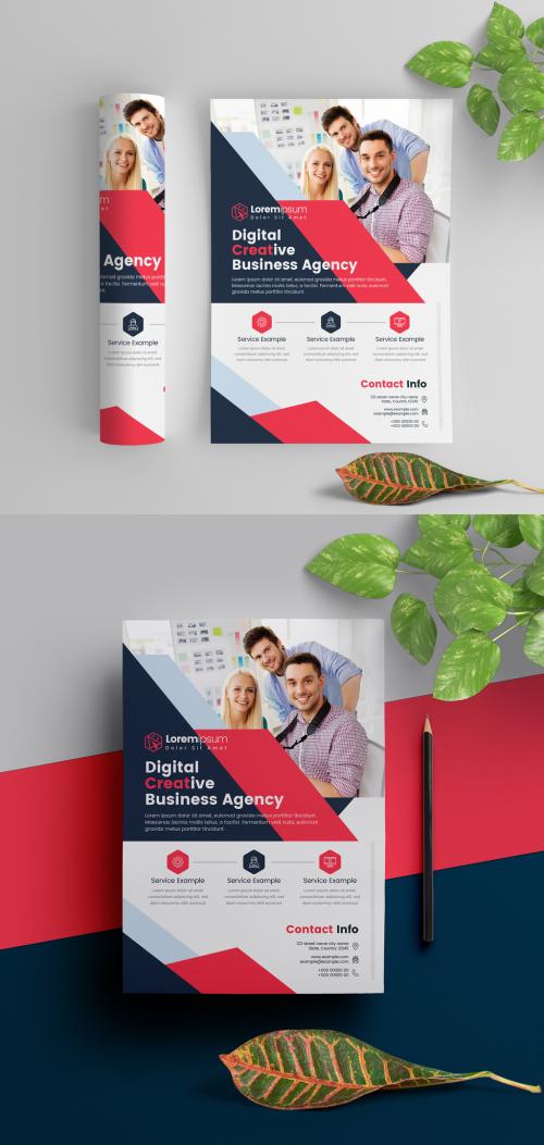 Red Corporate Flyer Template Premium Vector Layout