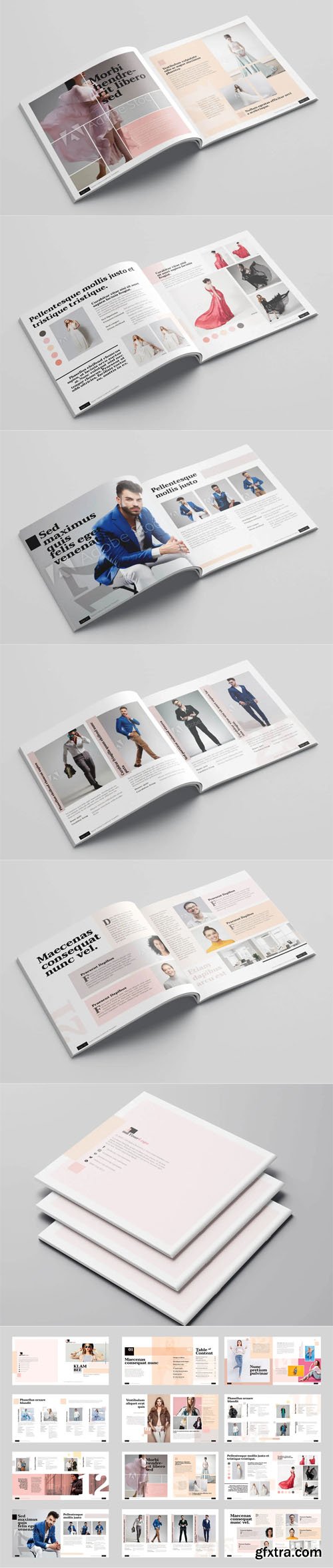 KLAMBEE - Square Fashion Lookbook INDD Template [24 Pages] [Re-Up]