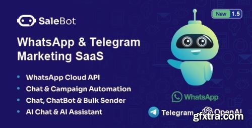 CodeCanyon - SaleBot - WhatsApp And Telegram Marketing SaaS - ChatBot & Bulk Sender v1.4.3 - 51330626 - Nulled