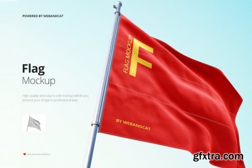 Flag Mockup Collections 12xPSD-GFXTRA.COM