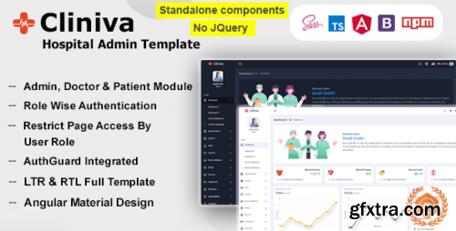 Themeforest - Cliniva Hospital - Angular 17+ Medical Admin Dashboard Template For Doctors &amp; Clinics 24571066 v13.0.0 - Nulled