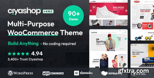 Themeforest - CiyaShop - Multipurpose WooCommerce Theme 22055376 v4.15.2 - Nulled