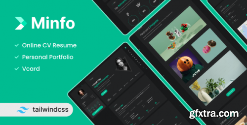 Themeforest - Minfo - Tailwind Personal Resume HTML Template 50137599 v1.1 - Nulled
