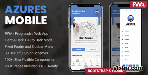 Themeforest - Azures Mobile Template &amp; PWA 25555786 v4.2.1 - Nulled