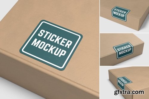Sticker Mockup Collections 14xPSD