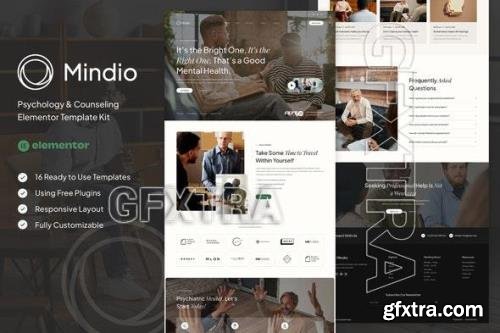 Mindio - Psychology & Counseling Elementor Template Kit 51952261