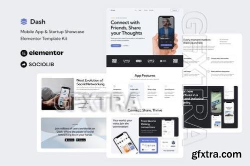 Dash - Mobile App & Startup Showcase Elementor Template Kit 52003301 Dash - Mobile App & Startup Showcase Elementor Template Kit 52003301