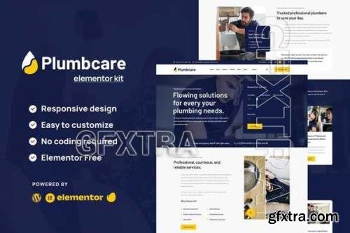 PlumbCare - Plumbing Service Elementor Template Kit 51839090