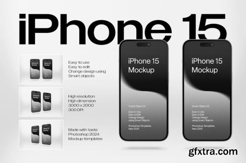 iPhone 15 Mockup Collections 11xPSD