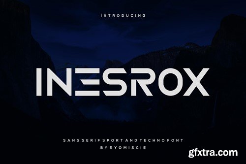 Inesrox - Sans Serif Sport And Techno Font 5ENSBLA Inesrox - Sans Serif Sport And Techno Font 5ENSBLA