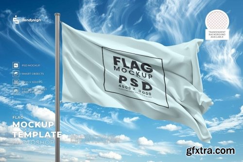 Flag Mockup Collection 12xPSD