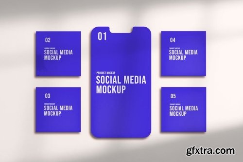 Social Media Post Mockup Collection 12xPSD