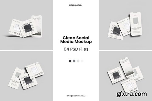 Social Media Post Mockup Collection 12xPSD