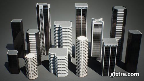 UnrealEngine - Urban Background Buildings - VOL.1