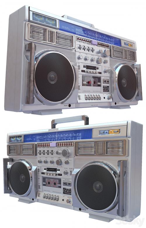 3D Retro Boombox Conion C-100F