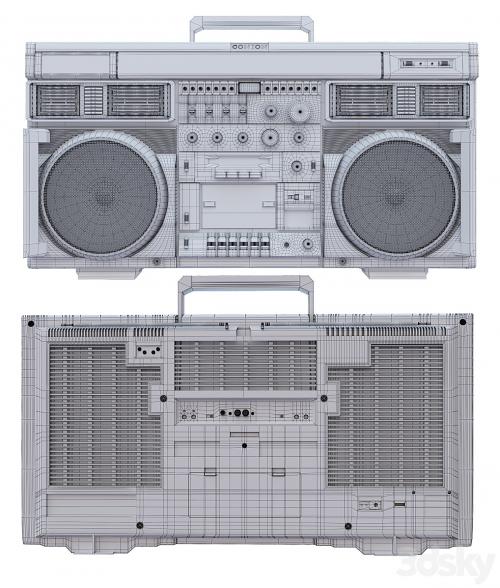 3D Retro Boombox Conion C-100F