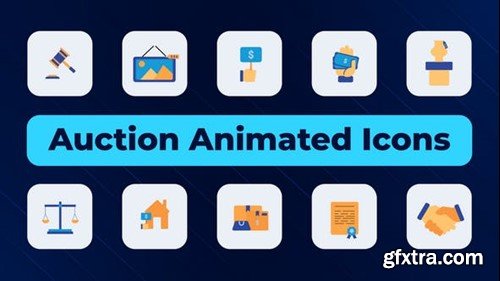 Videohive Auction Animated Icons 52058374