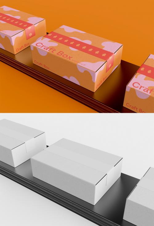 3D Boxes Mockup