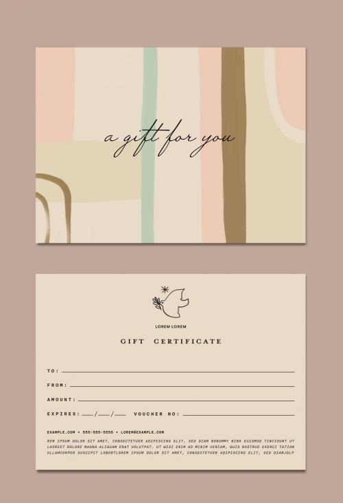 Abstract Gift Card Template Design