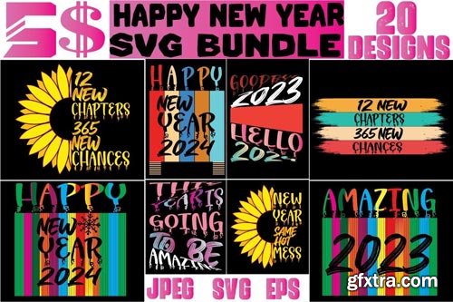 Happy New Year SVG Bundle