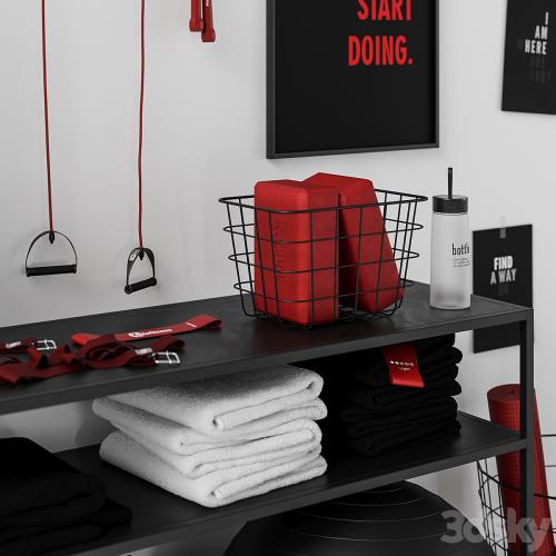 Red and black sports set