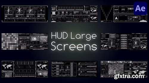 Videohive HUD Large Screens for After Effects 52052986