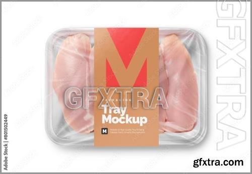 Plastic Tray Mockup - Chicken Breast 801502449