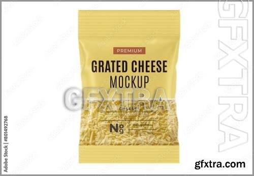 Grated cheese packaging mockup 801492768