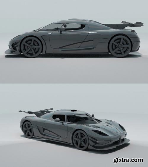 Sports Car 3D Model - Game Ready Low poly 3D model