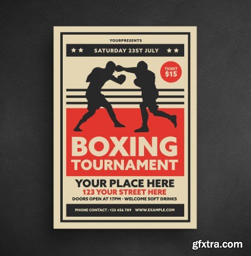 Boxing Tournament Event Flyer Layout