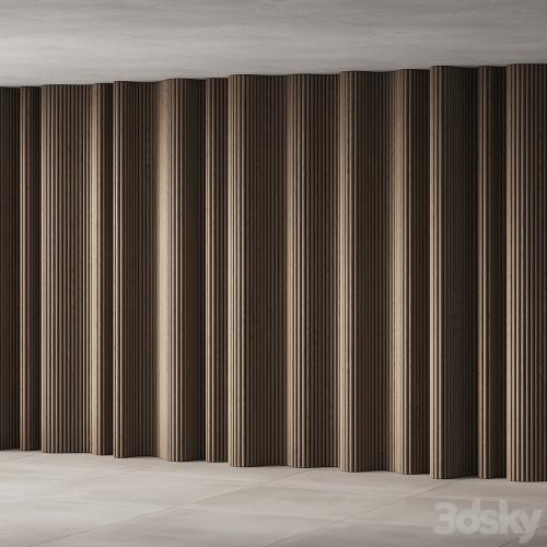 434 wall composition 15 wave fluted wood Reeded Panels 02