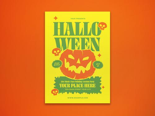 Pumpkins Halloween Party Flyer