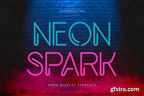 Neon Spark - Y2k Neon Font YCMYWK8