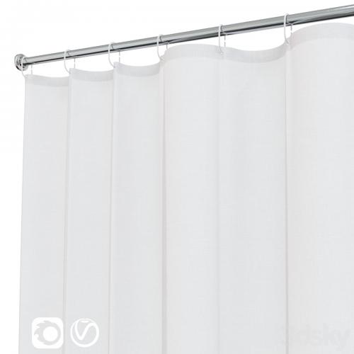Bath curtain (shower) 200x200 cm in 3 versions (white)