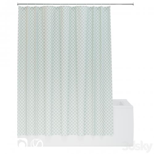 Bath curtain (shower) 200x200 cm in 3 versions (white)