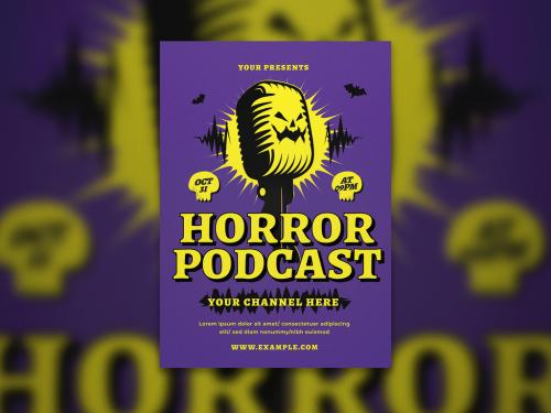 Purple Horror Podcast Flyer