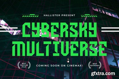 Hallister - A Cyberpunk Display Font VJHT7G9