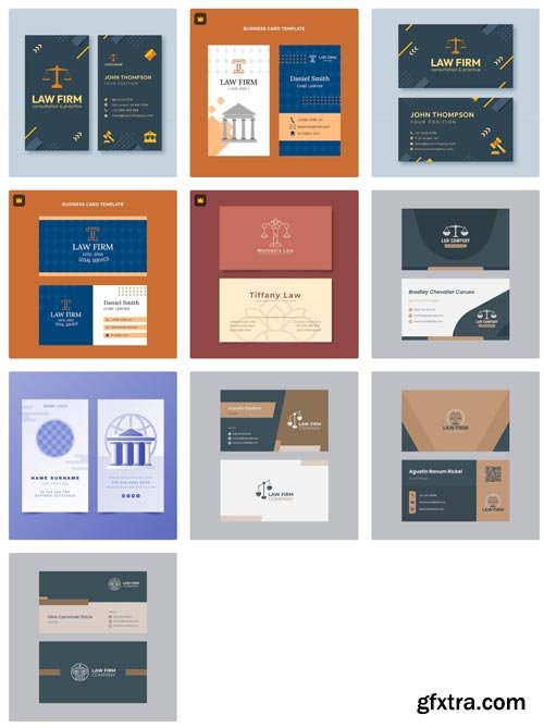 Premium Vector Collections - Law Business Cards - 110xEPS