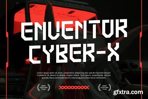 Kraniven - Cyberpunk Typeface P3ADCEJ