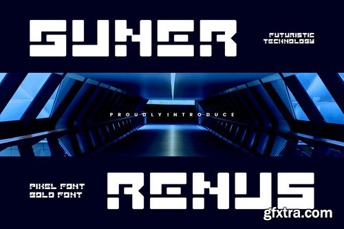 Guner Renus - Tech & Futuristic Font 2EJCL34 Guner Renus - Tech & Futuristic Font 2EJCL34