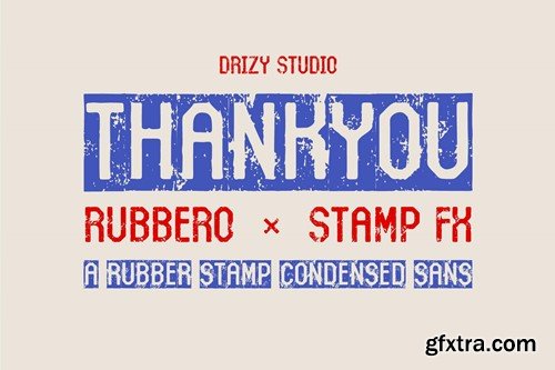 Rubbero – Rubber Stamp Condensed Font SMWE9C6