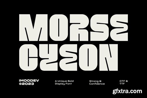 Morse Cyeon - Unique Bold Display Font 47V2FVR