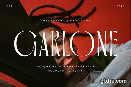 Garlone - Unique Slim Sans Typeface GQBJQKJ